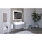 Castello Usa Amazon 36" Wall Mounted Gray Vanity With White Top And Gold Handles CB-MC-36G-GLD-2056L-WH - alternate 8